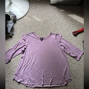Purple pink long sleeve shirt